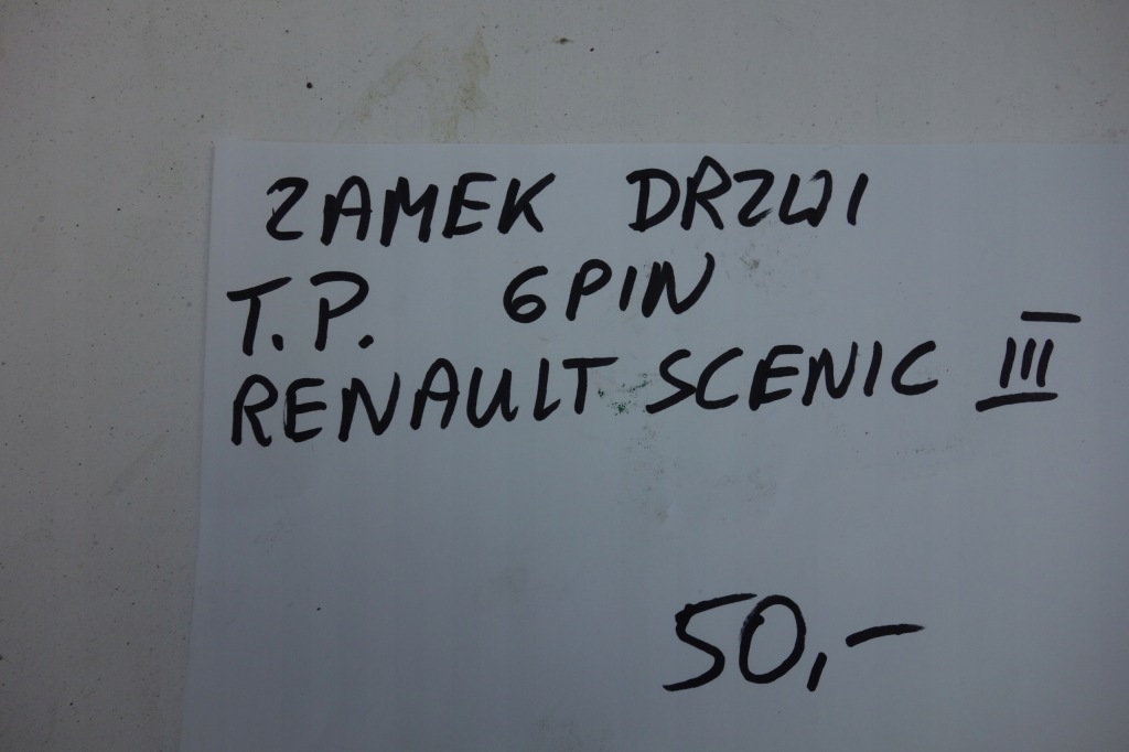 фото №7, Замок дверь задняя правый renault scenic iii 3 6 pin