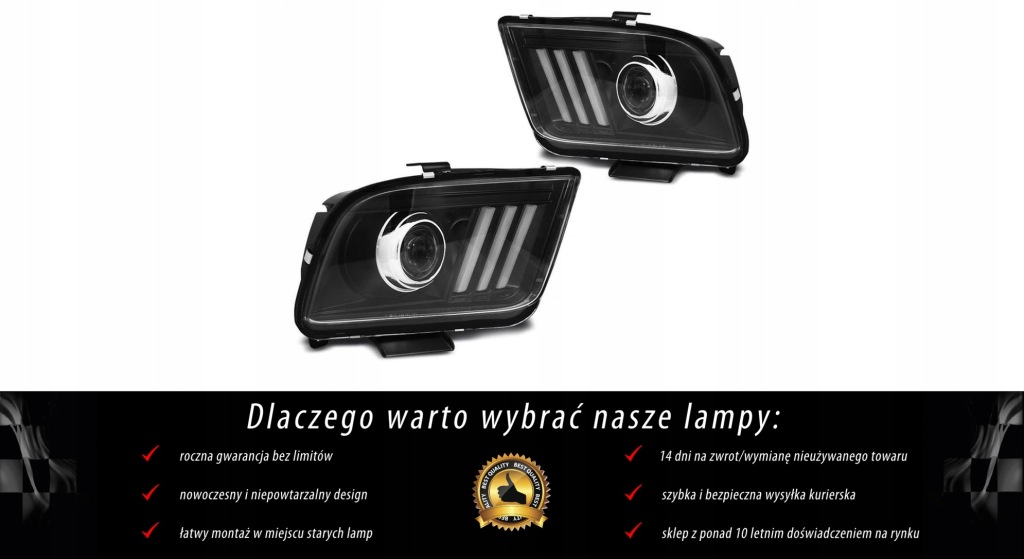 Фонари фары к ford mustang 2004-2009 led полоса Цена