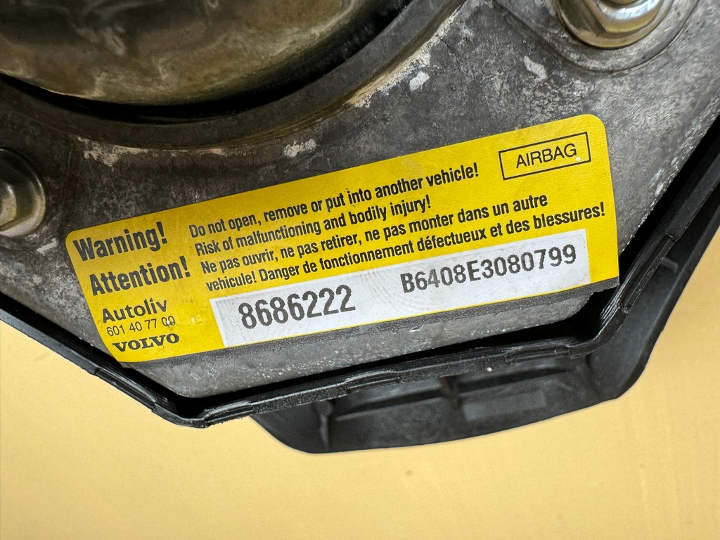 фото №10, Volvo s60 1 i 00-10r подушка подушка безопасности воздушная водителя 8686222