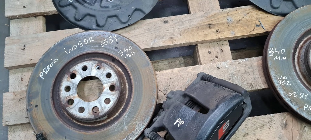 фото №14, S3 8y a3 суппорты суппорт тормозные диски набор тормозной перед 340mm vw audi