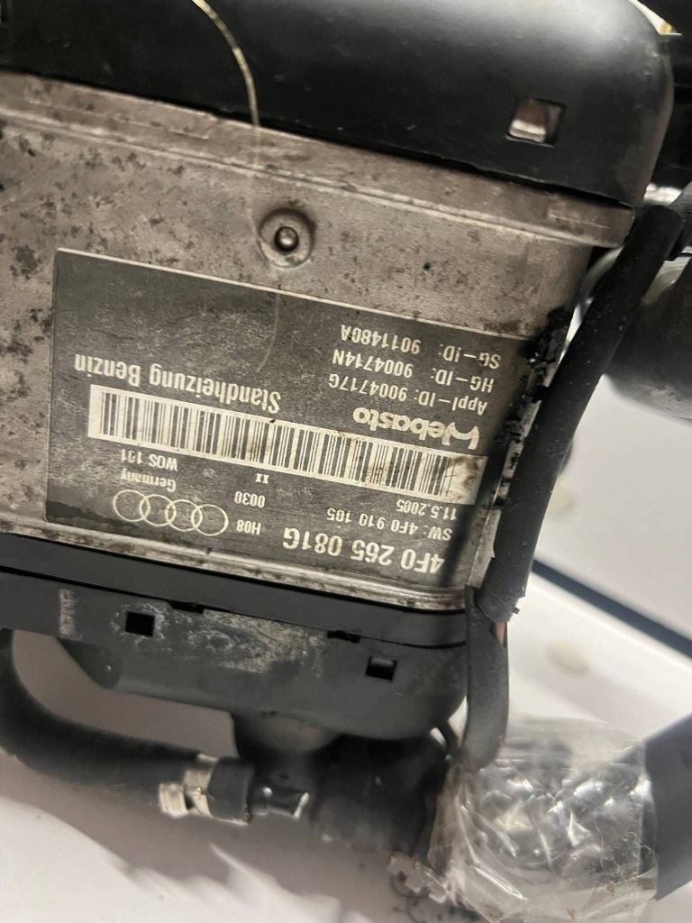 фото №5, 4f0 265 081 g обігрівач стояночний webasto 4.2 tfsi audi a6 s6 c6 4f