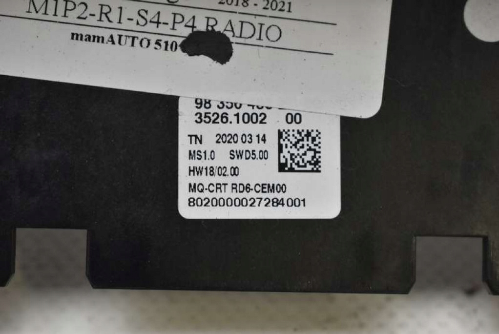 фото №8, Радио радиопроигрыватель 4390160112 citroen berlingo 3 iii 18-21