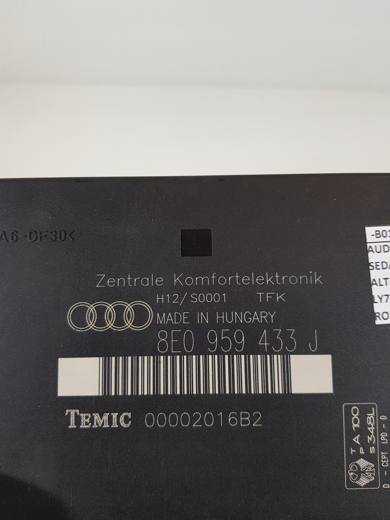 фото №7, Модуль комфорта 8e0959433j audi a4 b6 b7 seat eu