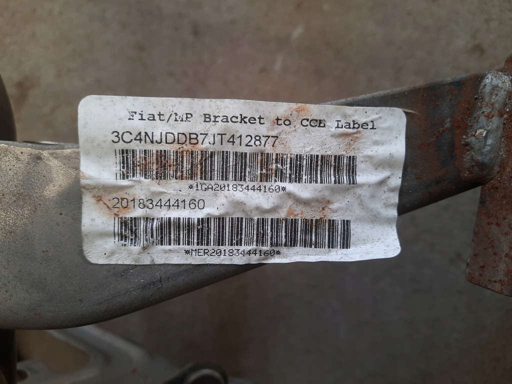 фото №10, Jeep compass trailhawk 17- каркас балка панелі 68369624ab usa