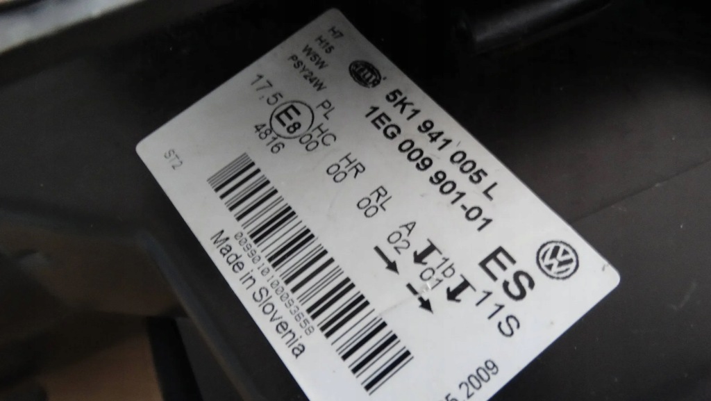 фото №6, Лампа левый перед 5k1941005l vw golf vi ideał