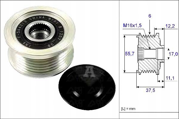 фото №2, Генератор - зчеплення односторонній ina 535 0226 10