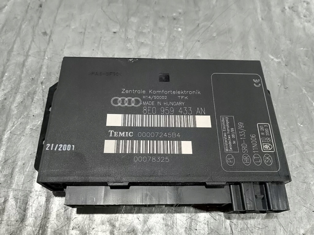 фото №1, Модуль комфорту audi a4 b6 8e0959433an 1.8 t 20v