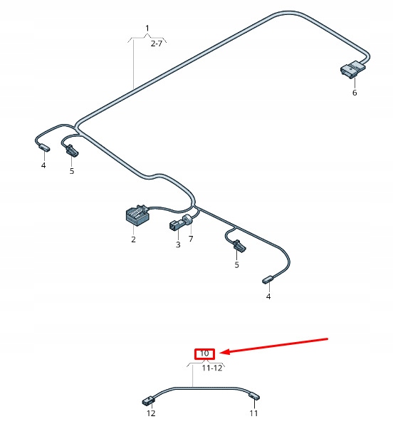 фото №1, New audi q8 4mn roof rail адаптер кабель жгут 4m8971176