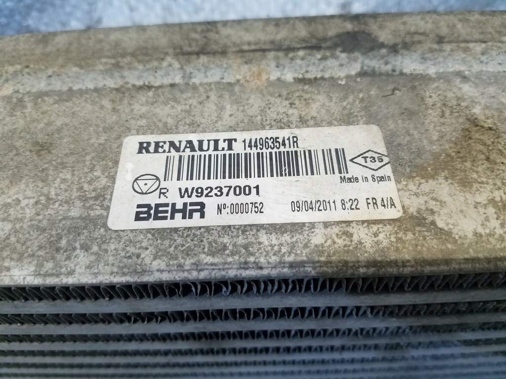 фото №3, Інтеркулер renault scenic iii 1.6 dci 144963541r