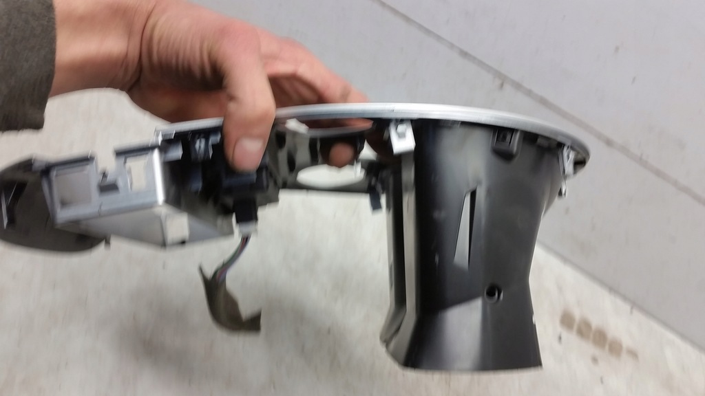 фото №6, Рамка радіо panela решітка обдув середня renault modus i lift срібляста