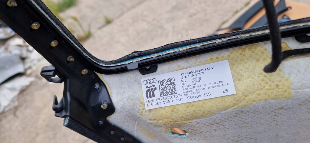 фото №5, Стеля стійки audi a3 s3 2019- sedan 8y5 ideał