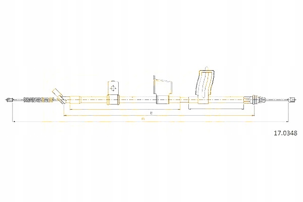 фото №1, Cofle трос тормоза ручного renault koleos 2.0 dc