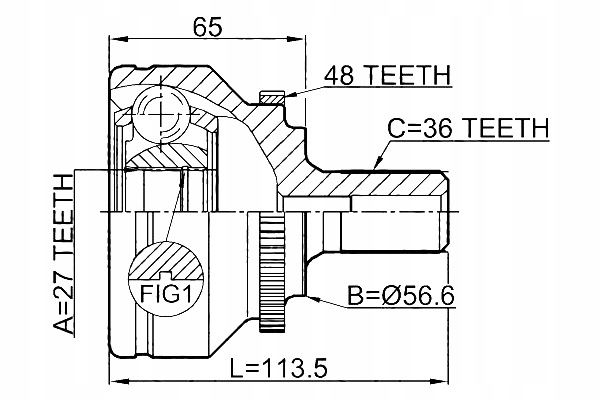 Шрус  полуось наружный volvo s80 2007- febest Доставка