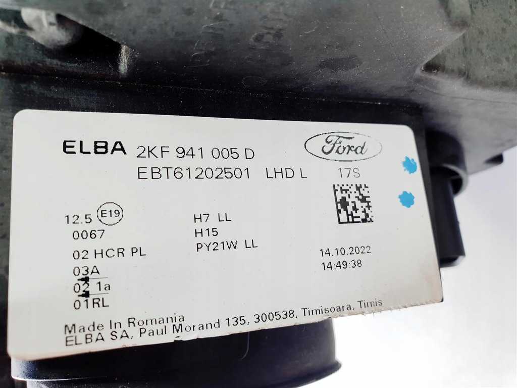 фото №12, Ford transit connect mk3 22r+ ліва лампа перед звичайна ory eu !!!