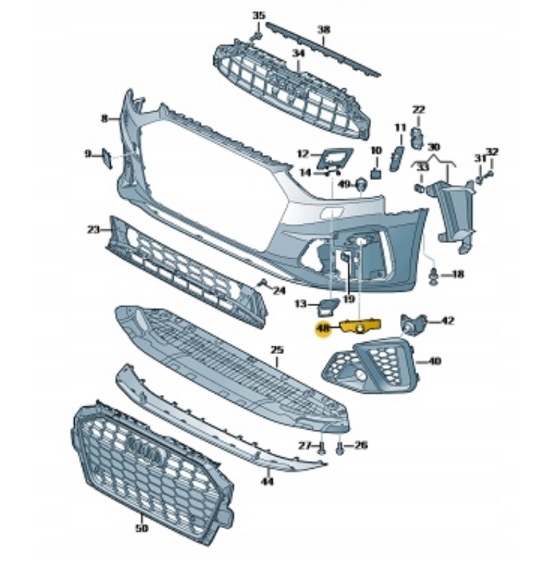 фото №12, Audi s4 a4 b9 s-line lift 2020-2024 корзина pdc ґрати правої оригінальний номер 8w0