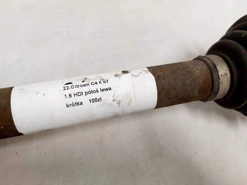 фото №3, Citroen c4 ii b7 1.6hdi приводной вал левая короткий