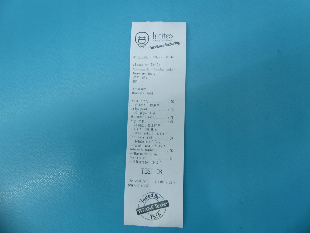 фото №6, Test генератор maserati ghibli iii