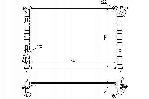 фото №2, Nissens 69701a радиатор, система охлаждение двигателя