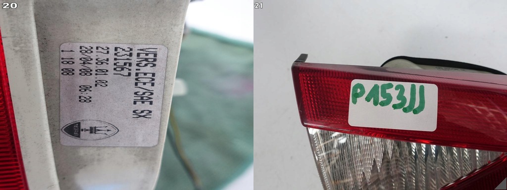 фото №15, Maserati granturismo m145 07-19 лампа w крышка багажника левая задняя 231567