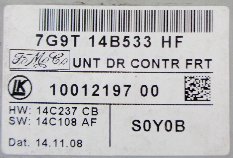 фото №2, Ford galaxy mk3 09 r модуль блок управления дверь