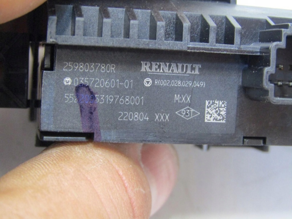 фото №4, Перемикач світла кнопка асистент поперечина renault captur ii 259803780r