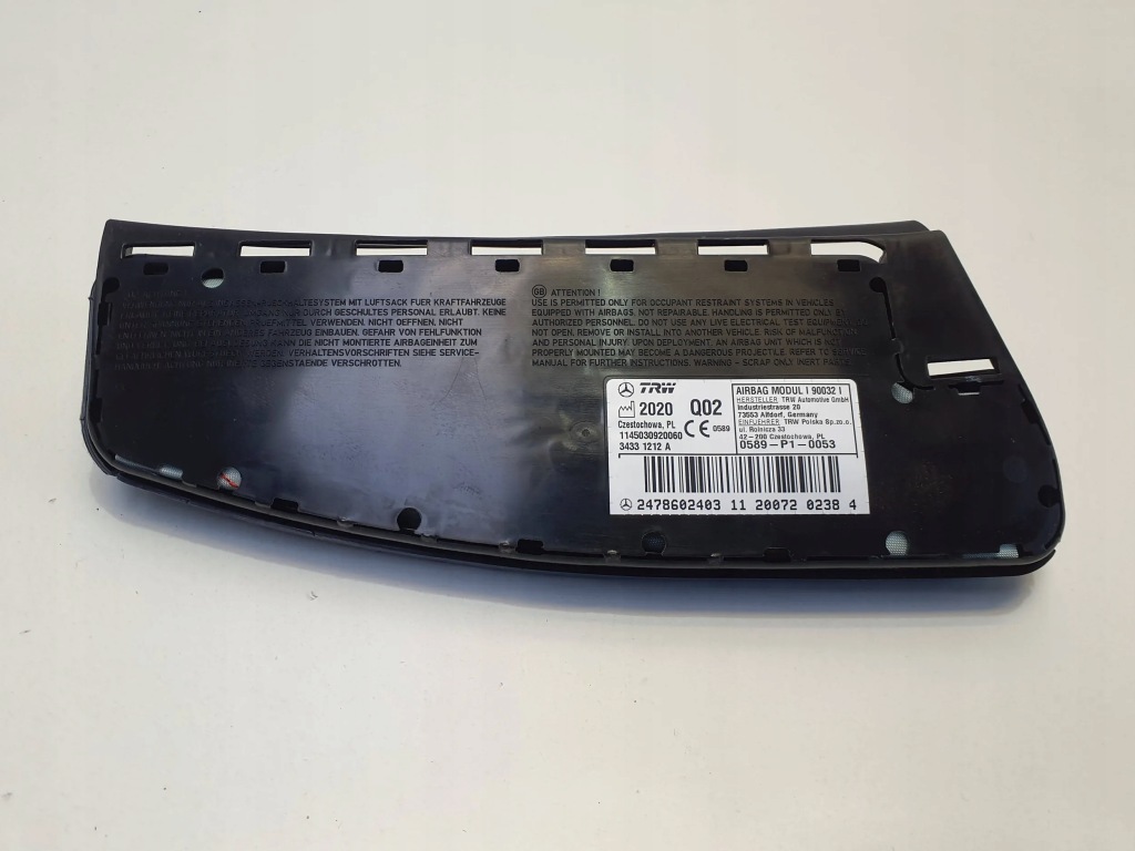 фото №1, Mercedes w247 2020 подушка воздуха сиденье подушка безопасности