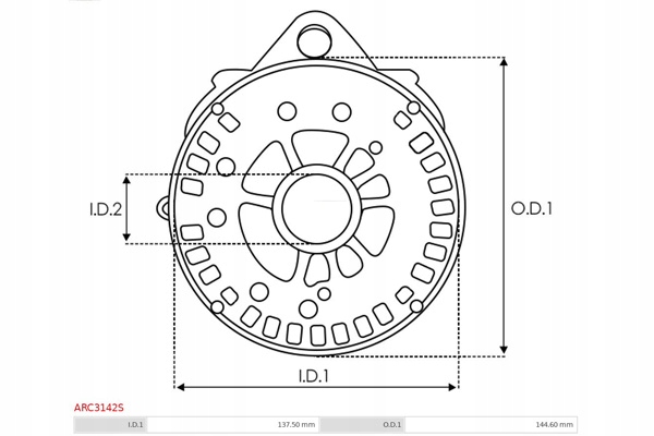 фото №3, Кронштейн, фланець привідний генератора as-pl arc3142s