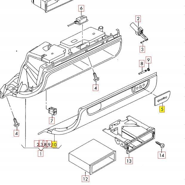 фото №5, Крышка бардачка audi a3 s3 8p с chromowanym wykończeniem.