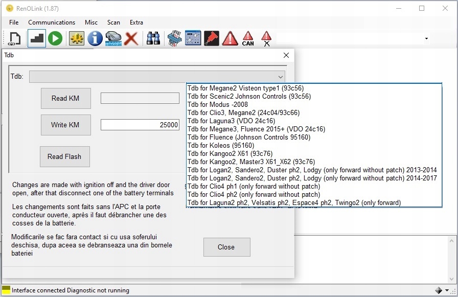 Інтерфейс діагностичний renault renolink dd4all full skanowanie +кодування в Україні