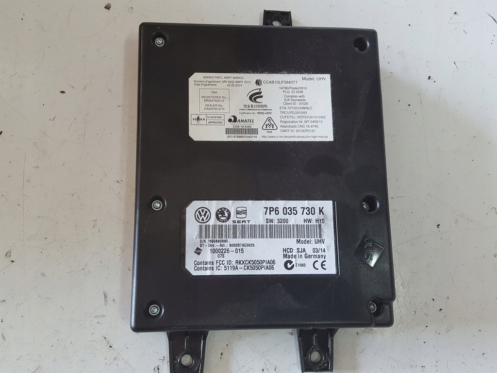 фото №1, Skoda rapid 12-17r модуль блок керування bluetooth 7p6035730k