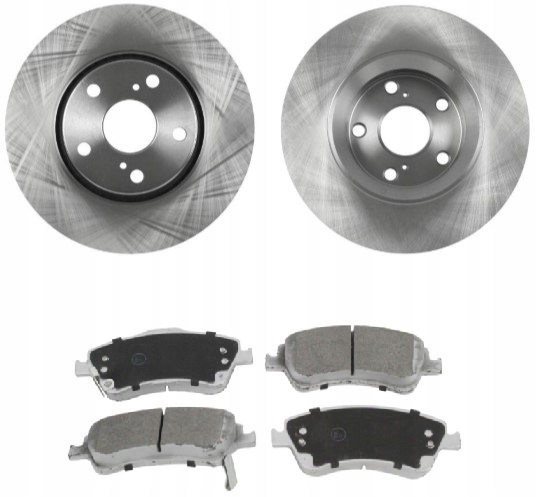 фото №1, Тормозные диски + тормозные колодки тормозные перед toyota auris avensis verso corolla 2006-