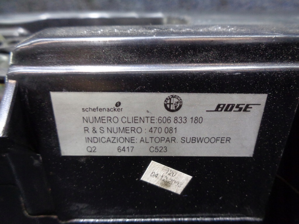 фото №11, Сабвуфер динаміки підсилювач bose alfa romeo gt 2003-2010r.