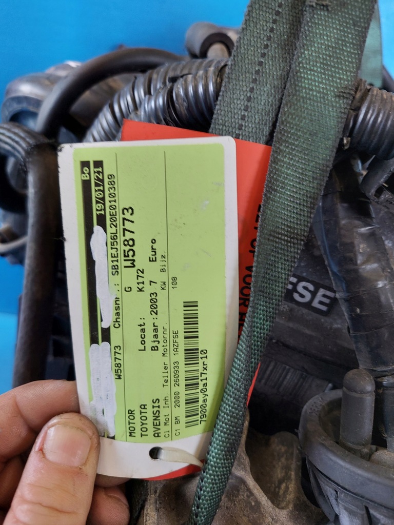 фото №7, Двигатель avensis rav4 2.0 vvti 1az-fse 260.933 km