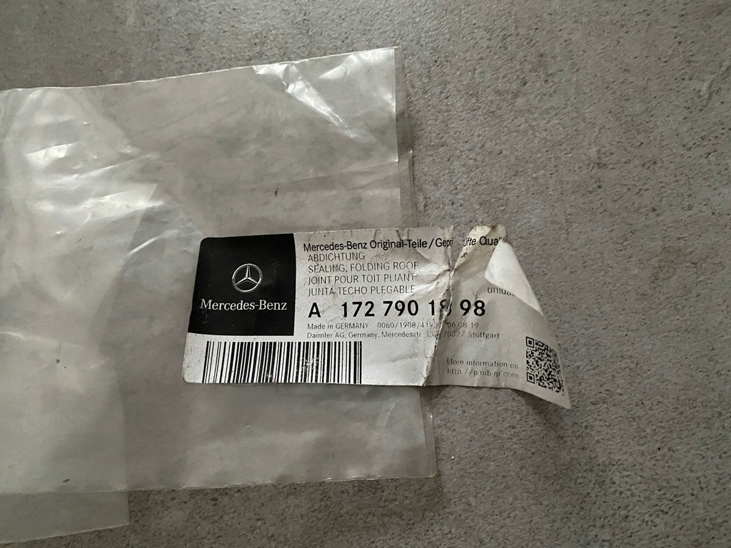 фото №4, Прокладка дах права mercedes slk r172