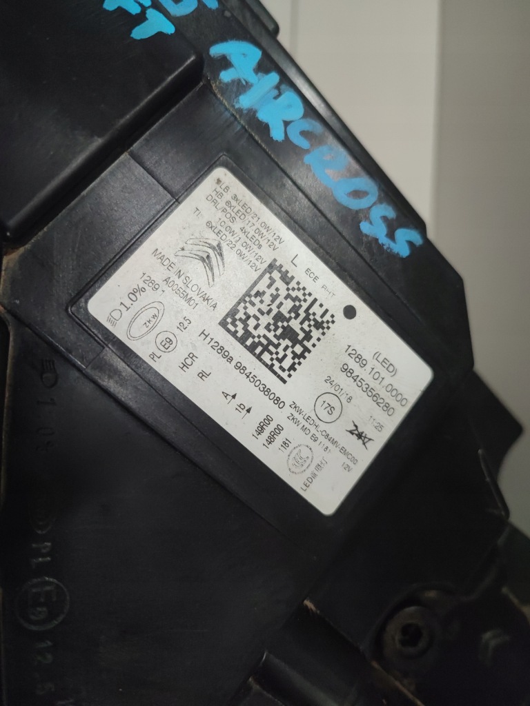 фото №15, Лампа передня ліва лівий перед citroen c5 aircross lift europa 9845356280