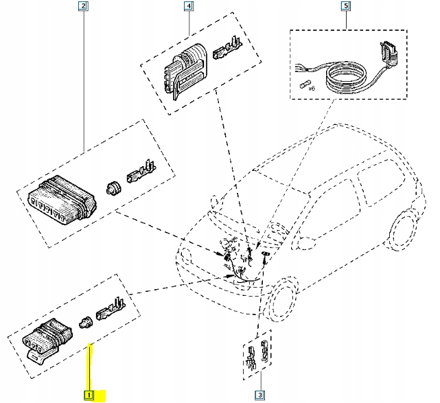 фото №6, Колодка, соединитель renault twingo i оригинальный номер 7701469851