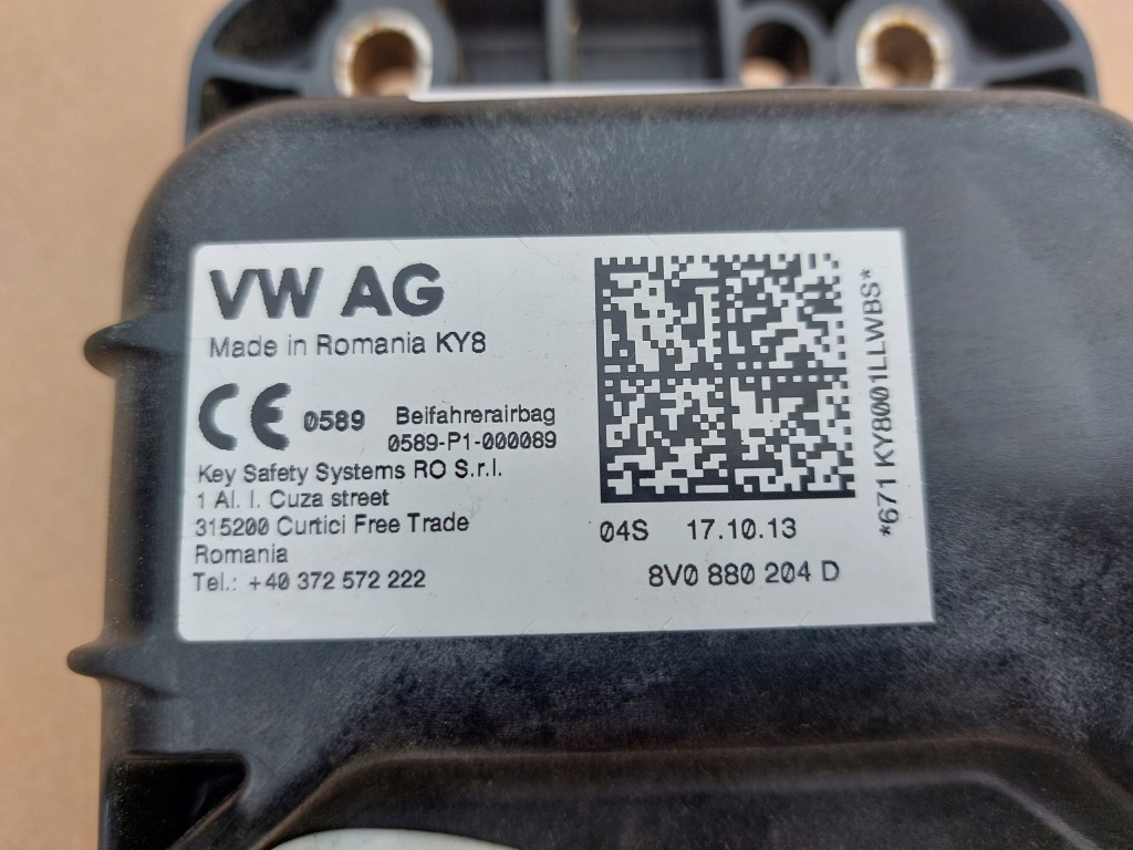 фото №7, Skoda octavia iii 3 подушка безопасности подушка 3t0880201f 8v0880204g