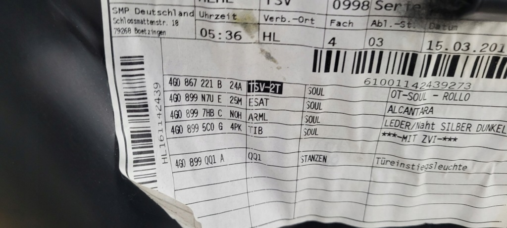 фото №12, S6 c7 4g lift a6 обшивка двері лівий задня alcantara шторка sedan