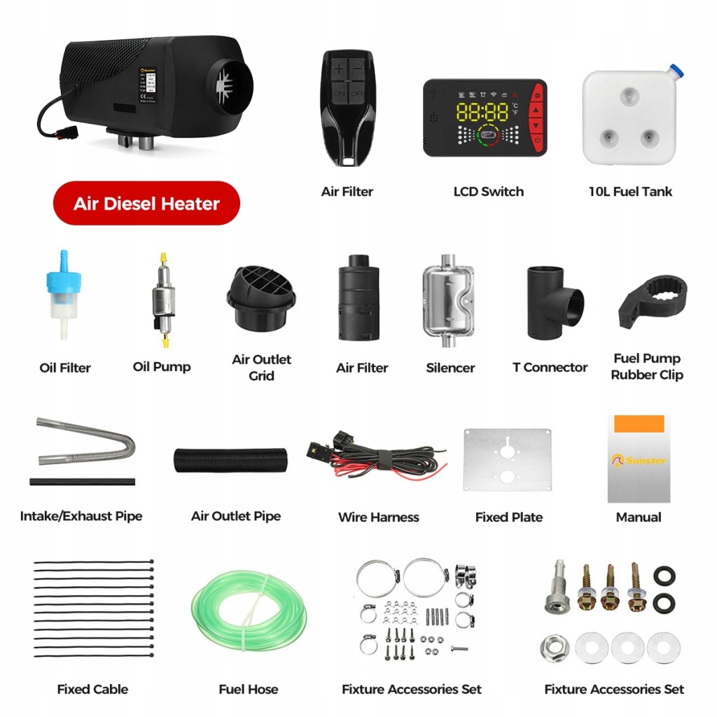 фото №13, 8kw обігрівач стояночний обігрівач повітря webasto 12/24v з bluetooth