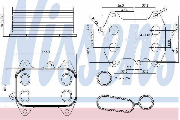 фото №12, Nissens 90681 радиатор масла, масло двигательный