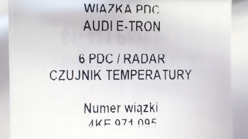 фото №10, Nowa жгут 6pdc cz. температуры радара audi e-tron 4ke971095ba
