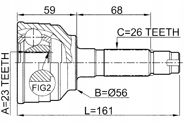 фото №3, Шарнир полуось наружный mazda mpv lw 1999-2003 jp febest