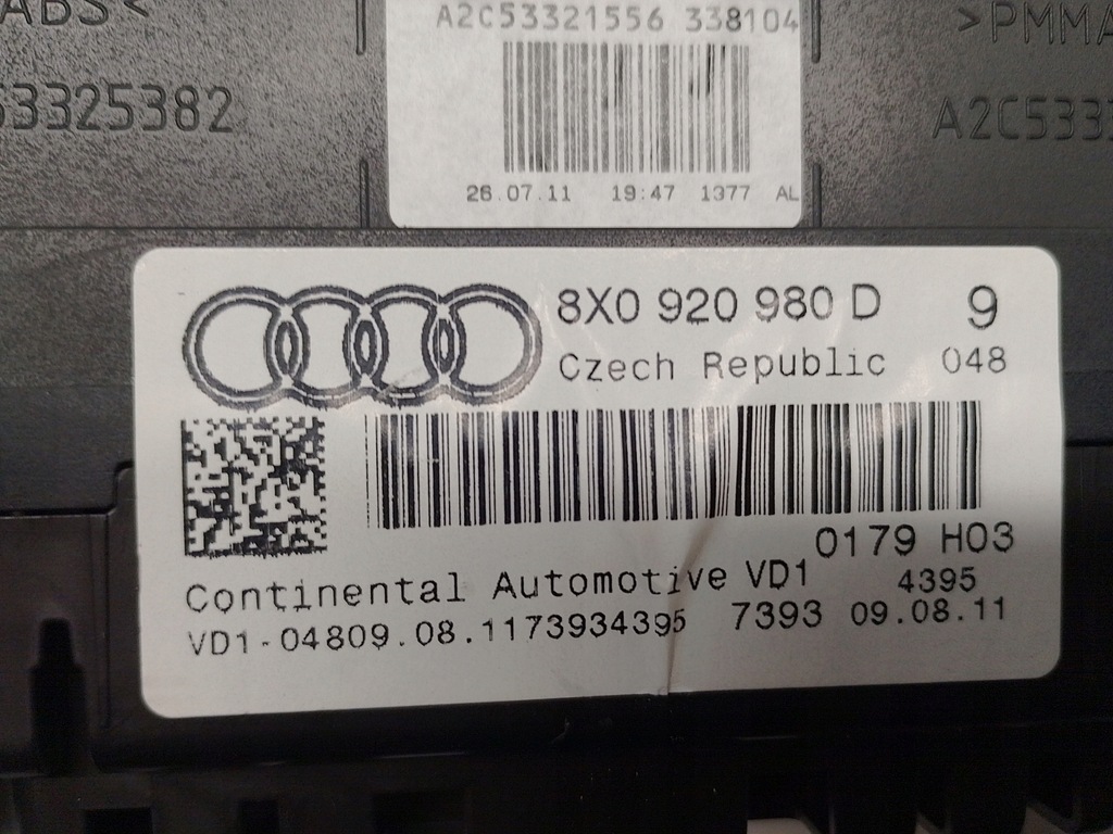 фото №7, Счетчик приборы 8x0920980d audi a1 1.6 tdi