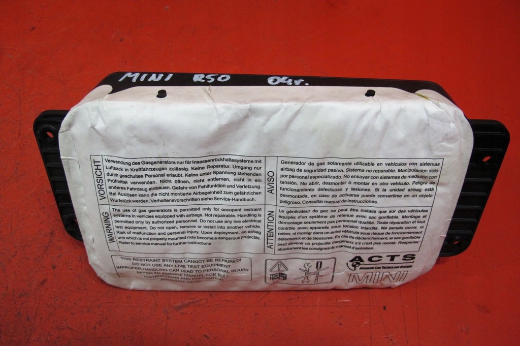 фото №6, Mini one cooper r50 r52 r53 lci lift панель приладів консоль подушки безпеки подушка безпеки панель приладів