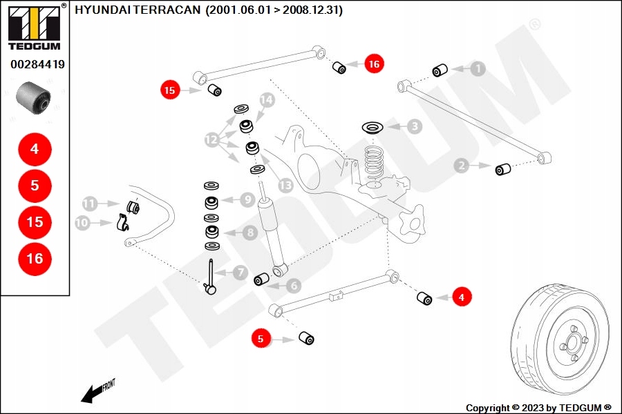 фото №9, Подшипниковый узел, рычаг tedgum 00284419