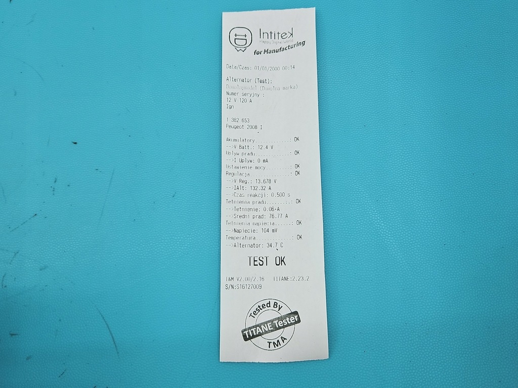 фото №7, Test генератор peugeot 2008 i 13-19 9670899580 1.2 vti