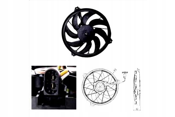 фото №1, Tyc вентилятор радіатора з корпус peugeot 206 1