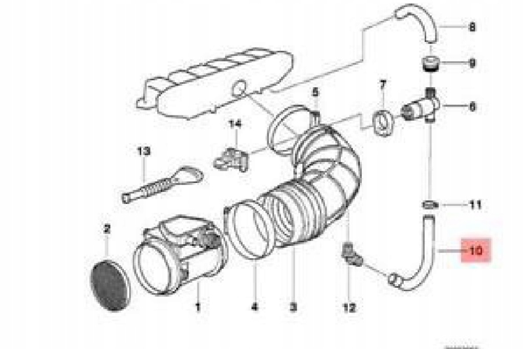 Купить Пабтрубок  датчика потока воздуха bmw e36 z3 кабриолет  купе 1435781
