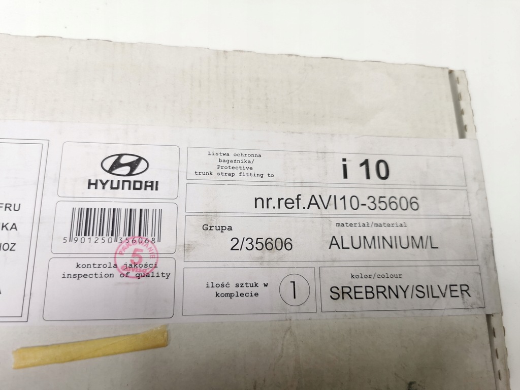 фото №8, Молдинг захисна багажника hyundai i10 оригінальний номер avi10-35606