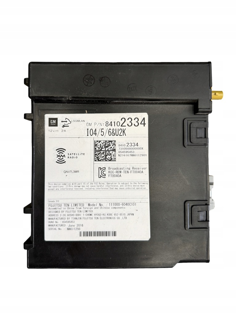 фото №1, Chevrolet camaro 2016+ бортовий комп'ютер 84102334 блок керування підсилювач радіо